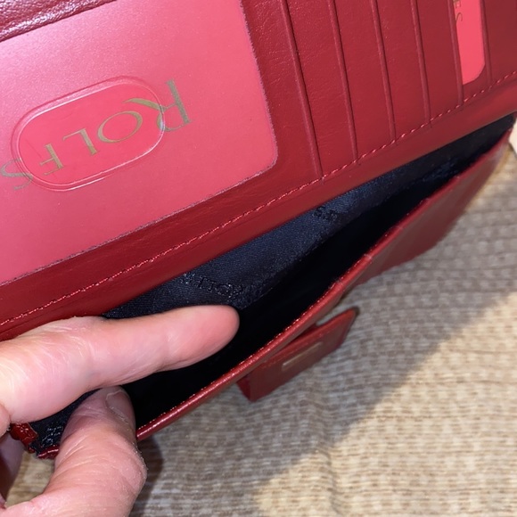 ❤️NWT Rolfs’ Red Spacious & Large Genuine Leather Wallet w/Severo Compartments - Picture 11 of 16